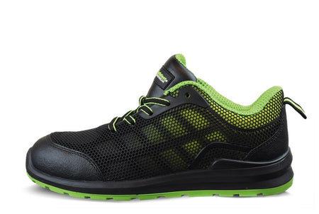 SF Sneaker Askim S1P zw/Lime laag, mt 44
