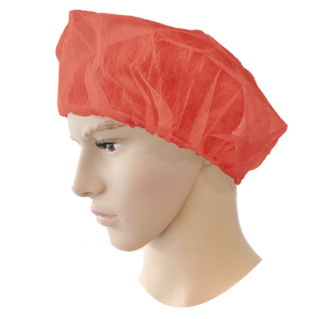55-308 Disposable Baret PP rood - Duopro.nl