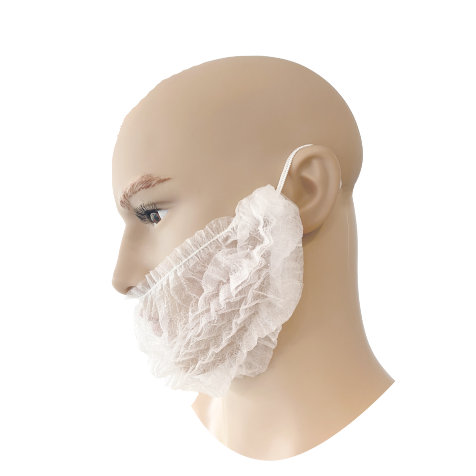 Baardmasker PP Wit à 100 stuks