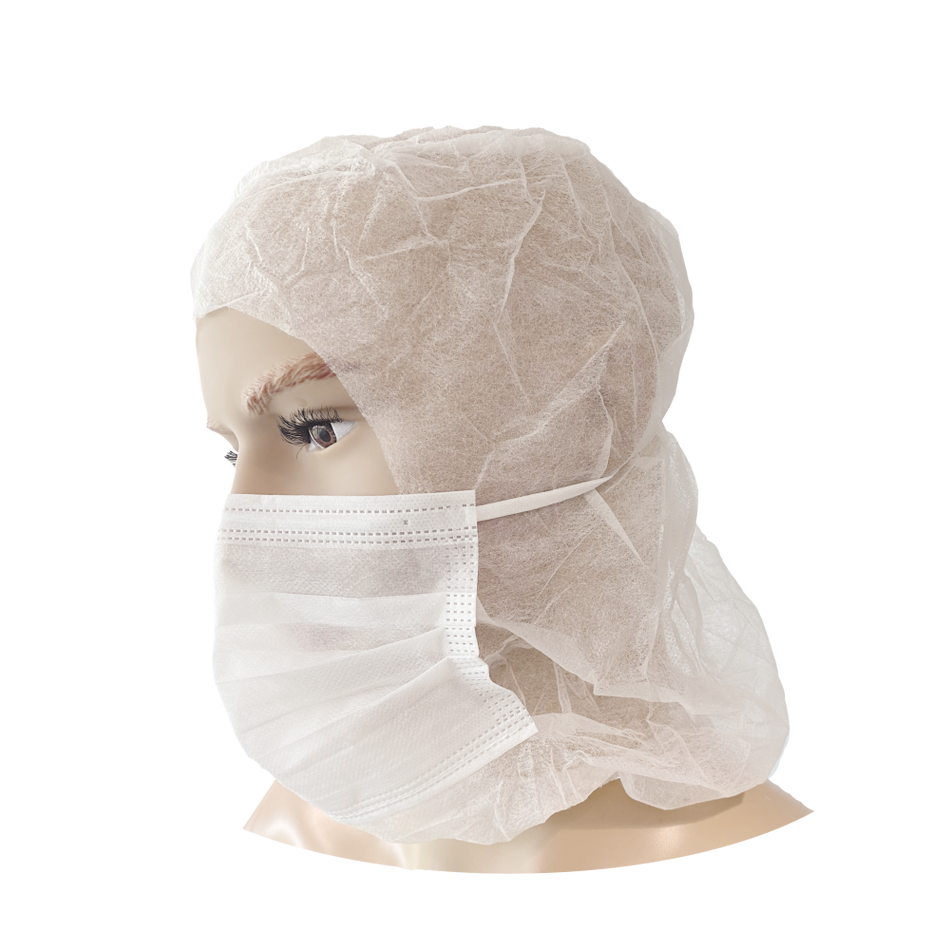Astro Cap met Mondmasker PP Wit à 100 st