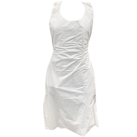 Schort PE Wit 20mu 125x80cm zak à 100 st