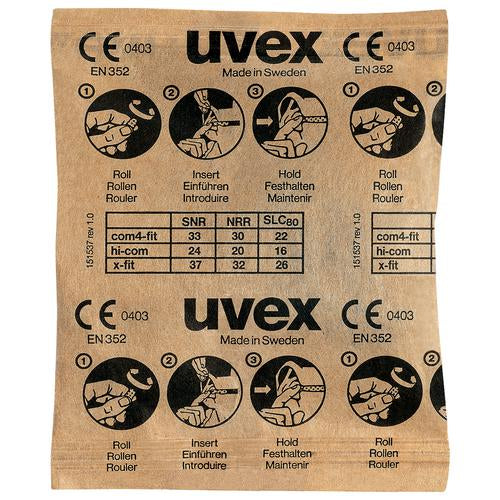 uvex x-fit 2112087 SNR 37 dB gr, mt M