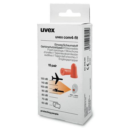 uvex com4-fit 2112131 oranje SNR 33 dB