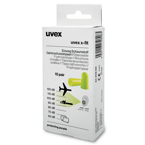 uvex x-fit 2112133 SNR 37 dB gr, mt M