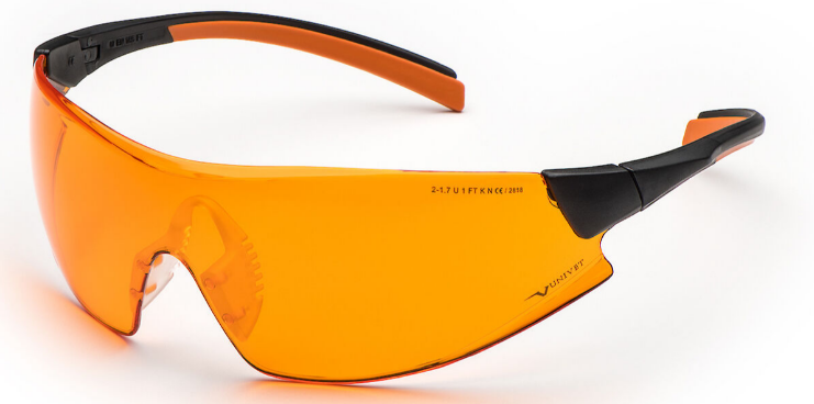Univet v.bril 546.03.42.04 zwart/oranje