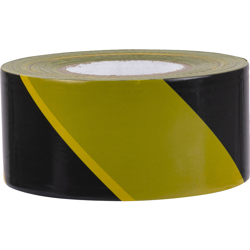 Afzetlint geel/zwart 80 mm x 500 meter - Duopro.nl