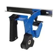 DS-500 handmaskeerpapierdispenser metaal blauw met 30cm snijblad voor professioneel afplakwerk
