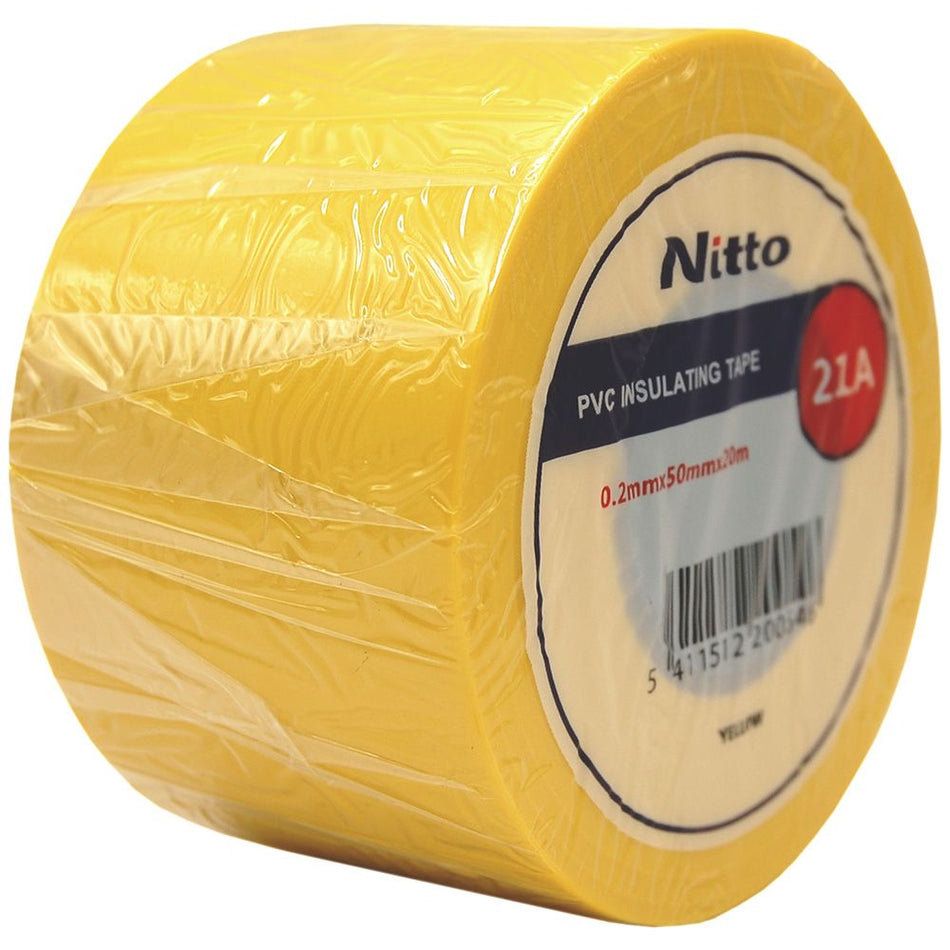 Nitto 21A PVC isolatietape (0.20mm) 50mm x 20 meter 4344 Zwart prijs € 3,38 (stuur ons een mail voor andere kleur)