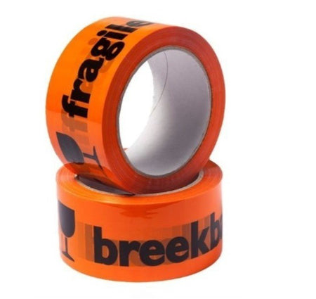 Bedrukte verpakkingstape PVC "Breekbaar/Fragile" - Duopro.nl