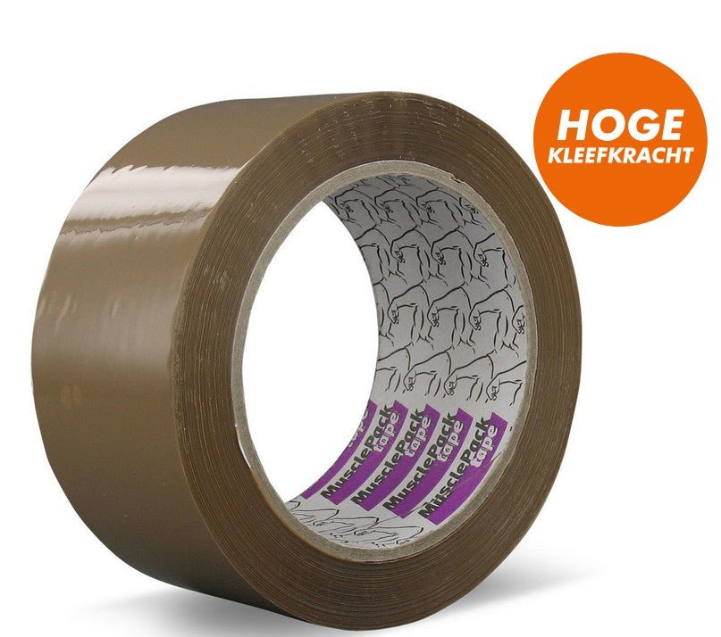 Musclepack® Hightack PP - AC Low noise bruin verpakkingstape - Duopro.nl