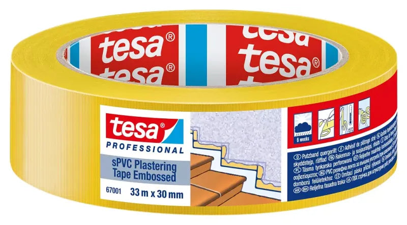 tesa 67001 s-PVC Plastering Tape Embossed - productafbeelding