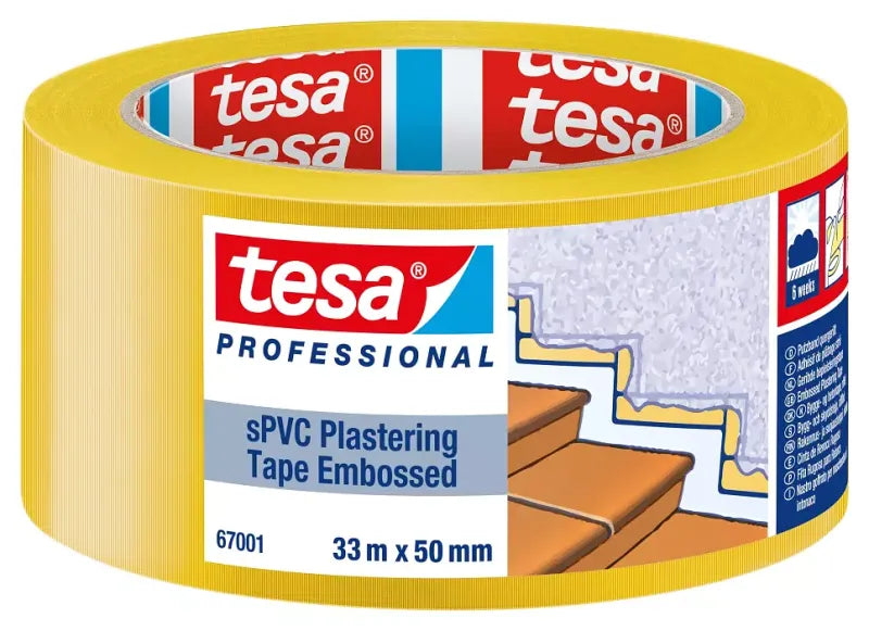 tesa 67001 s-PVC Plastering Tape Embossed - productafbeelding