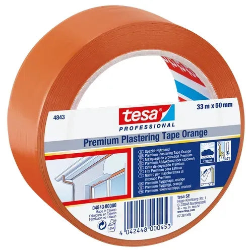 tesa 4843 Premium bepleisteringstape oranje - productafbeelding