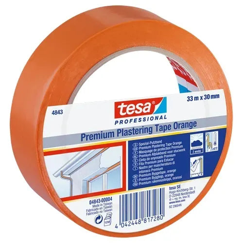 tesa 4843 Premium bepleisteringstape oranje - productafbeelding